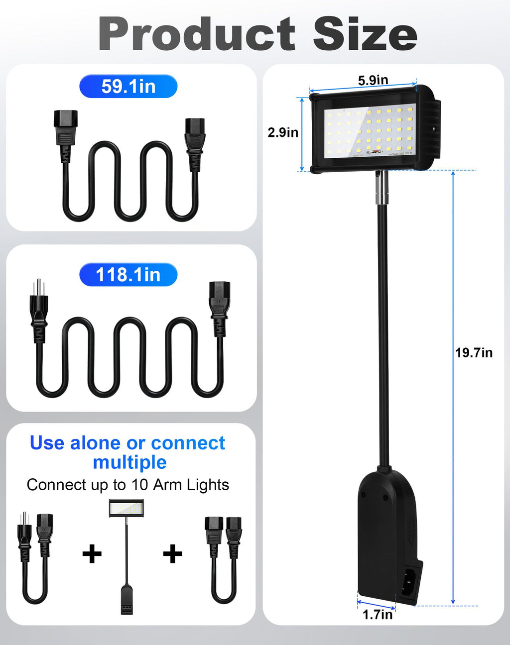 LED Trade Show Display Lights, Connectable for Exhibition Lighting