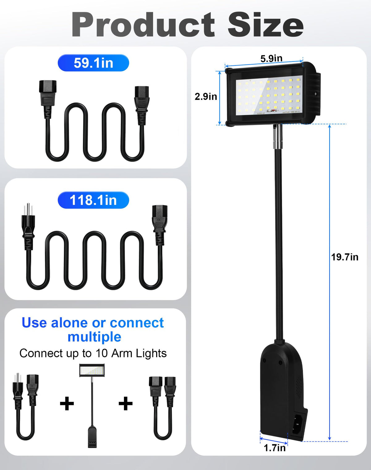 LED Trade Show Display Lights, Connectable for Exhibition Lighting
