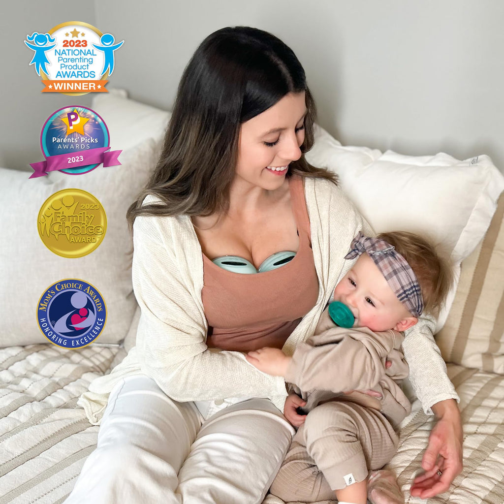 MomMed Wearable Breast Pump (Model S21) â Double Electric Hands-Free Breast Pump, Leak-Proof Design, 3 Modes (Stimulation, Expression, Auto) & 12 Vacuum Levels, Portable and Quiet