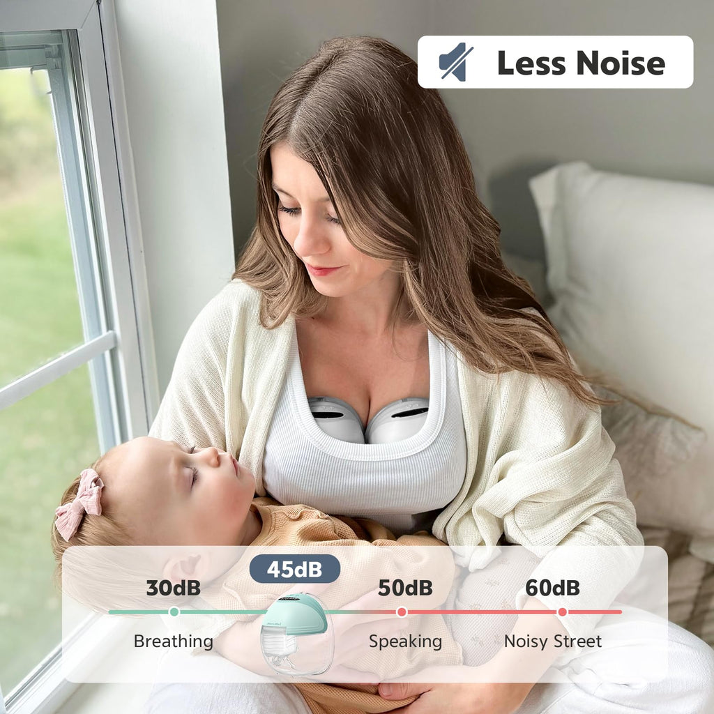 MomMed Wearable Breast Pump (Model S21) â Double Electric Hands-Free Breast Pump, Leak-Proof Design, 3 Modes (Stimulation, Expression, Auto) & 12 Vacuum Levels, Portable and Quiet