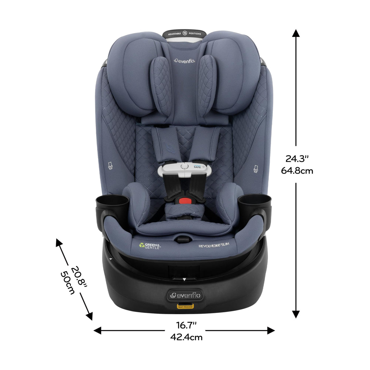 Evenflo Revolve360 Slim 2-in-1 Rotating Car Seat