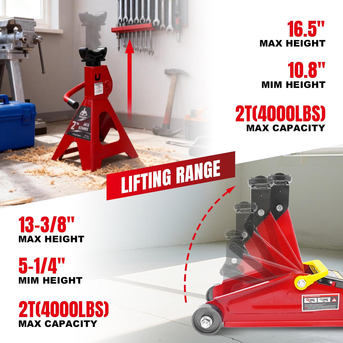 Jack Boss 3 Ton Hydraulic Floor Jack, 6000 LBS Capacity Car Jack, Lifting Range 5.8"-21" Portable Service Lift Jack for Cars, SUVs, Trucks, Blue