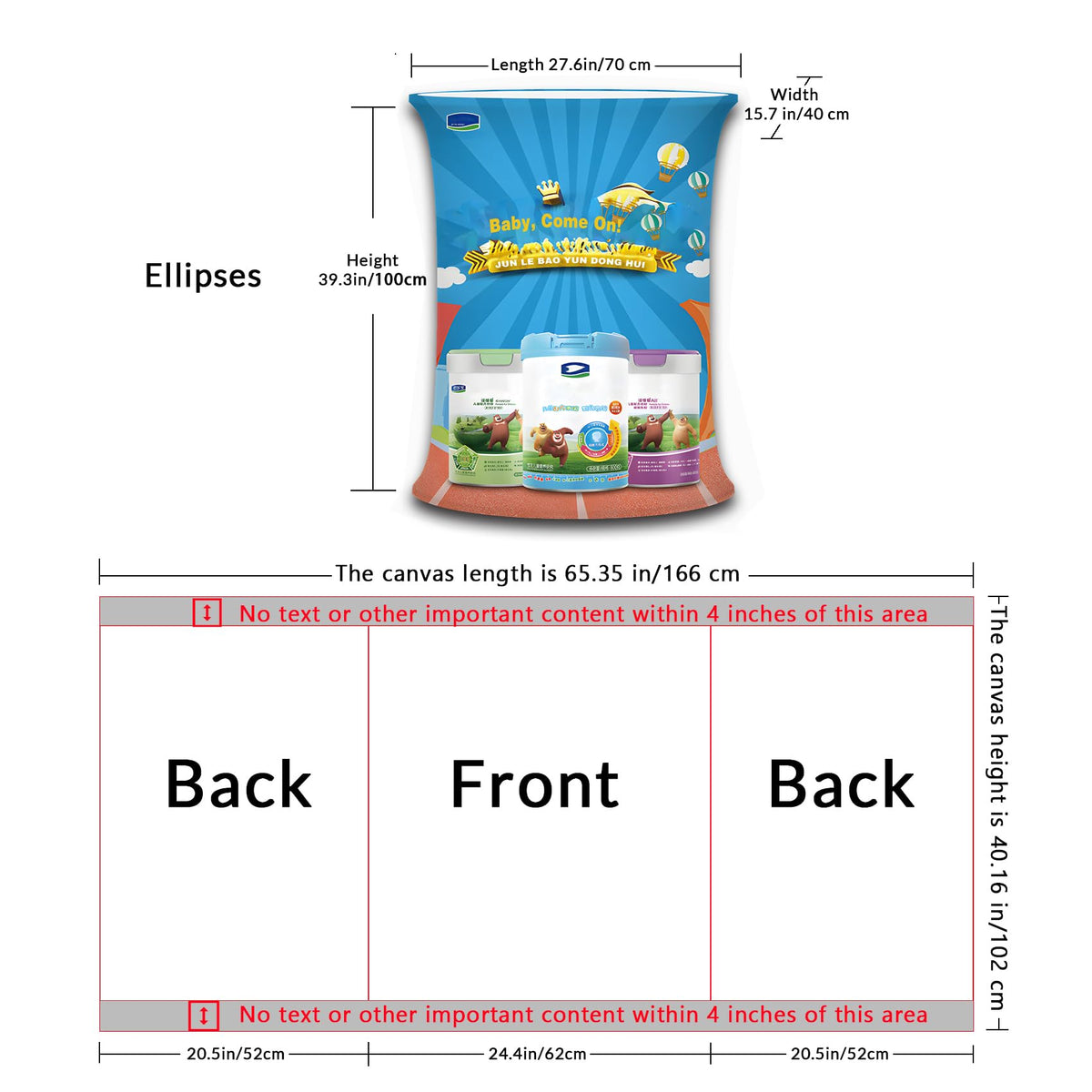 Customize Portable Trade Show Podium Table Display (Circular)