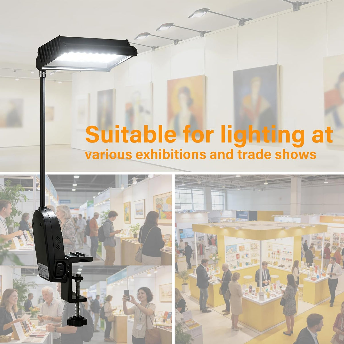 LED Trade Show Lights, Daisy-Chainable for Exhibit Booths