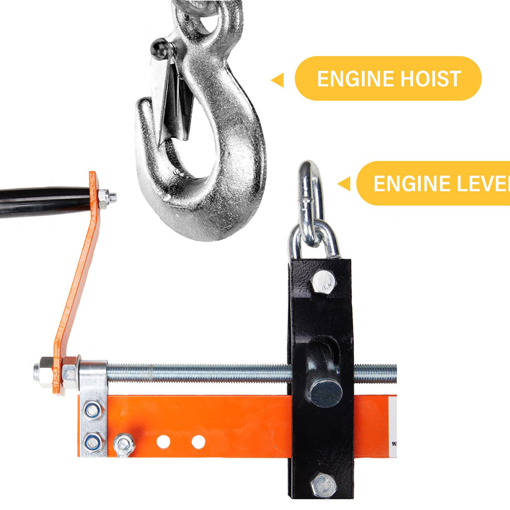 2 Ton Hydraulic Engine Hoist Crane, 4400LBS Folding Cherry Picker