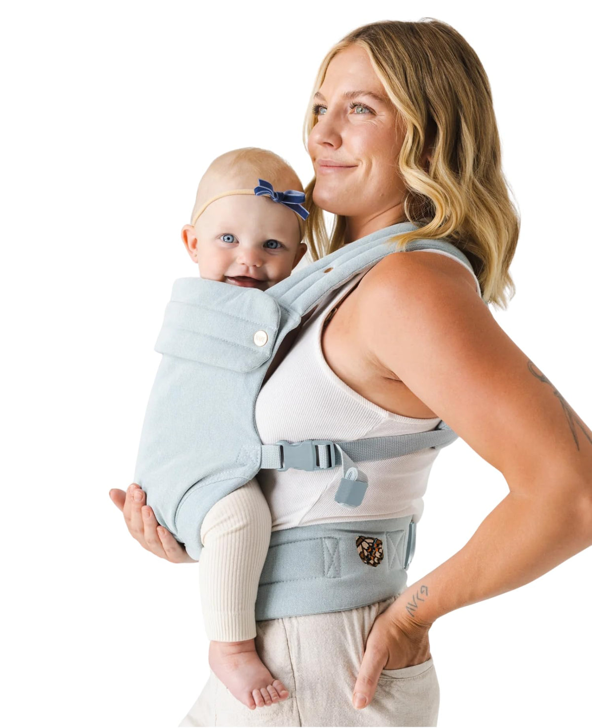 MabÄ Monarch Ergonomic Baby Carrier â Premium Cotton Soft Structured Newborn to Toddler Carrier with Hip-Healthy Design, 3 Carry Positions (9-46 lbs), Lightweight & Breathable, (Ivory)