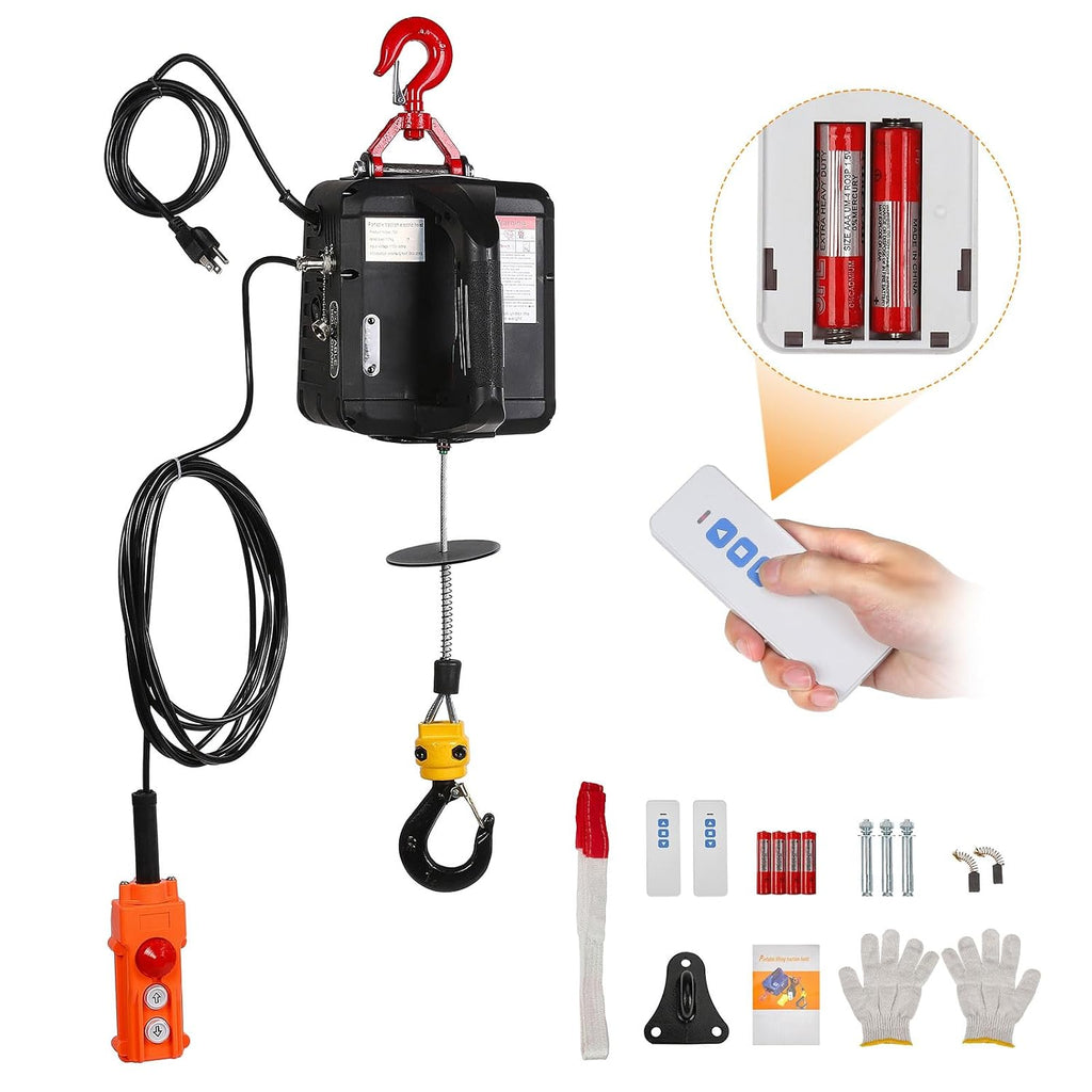 BEAMNOVA 3-in-1 Portable 1543lbs Electric Hoist Wireless Remote Control