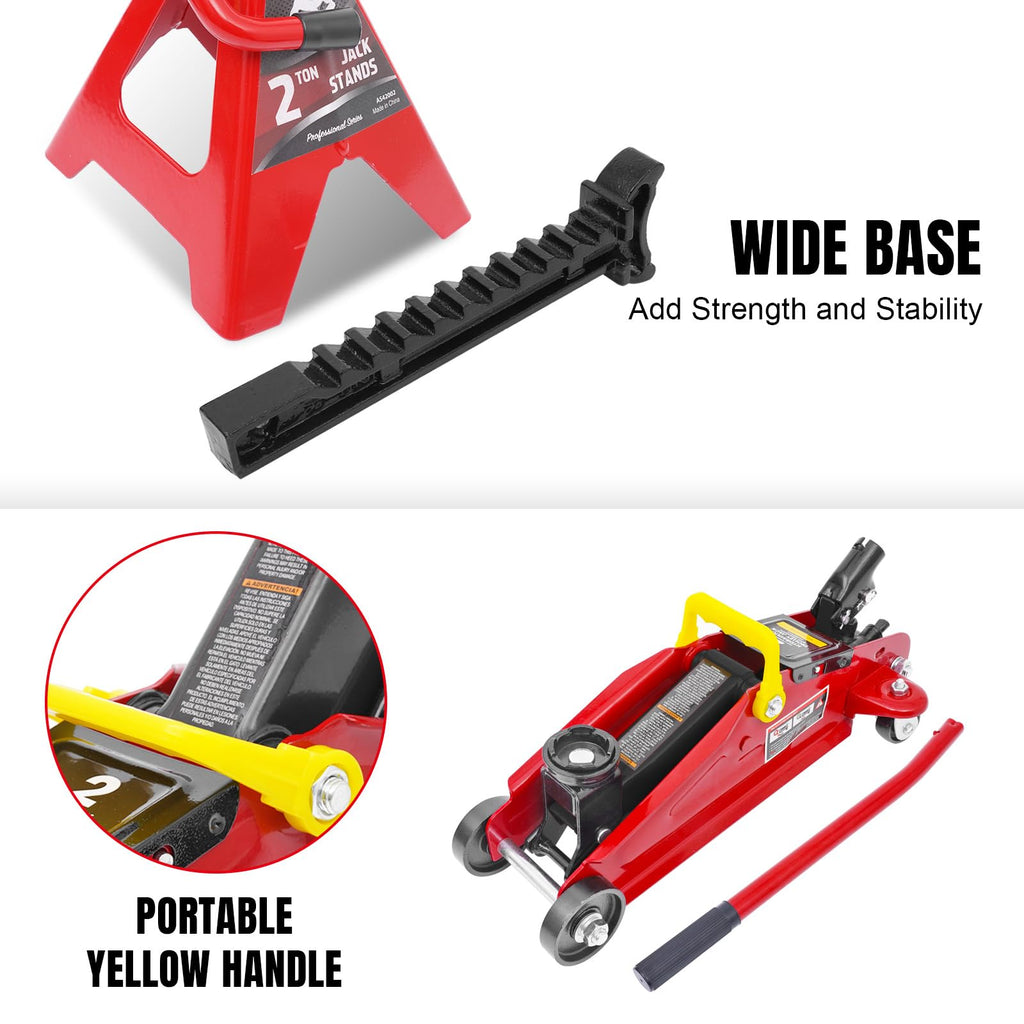 Jack Boss 3 Ton Hydraulic Floor Jack, 6000 LBS Capacity Car Jack, Lifting Range 5.8"-21" Portable Service Lift Jack for Cars, SUVs, Trucks, Blue