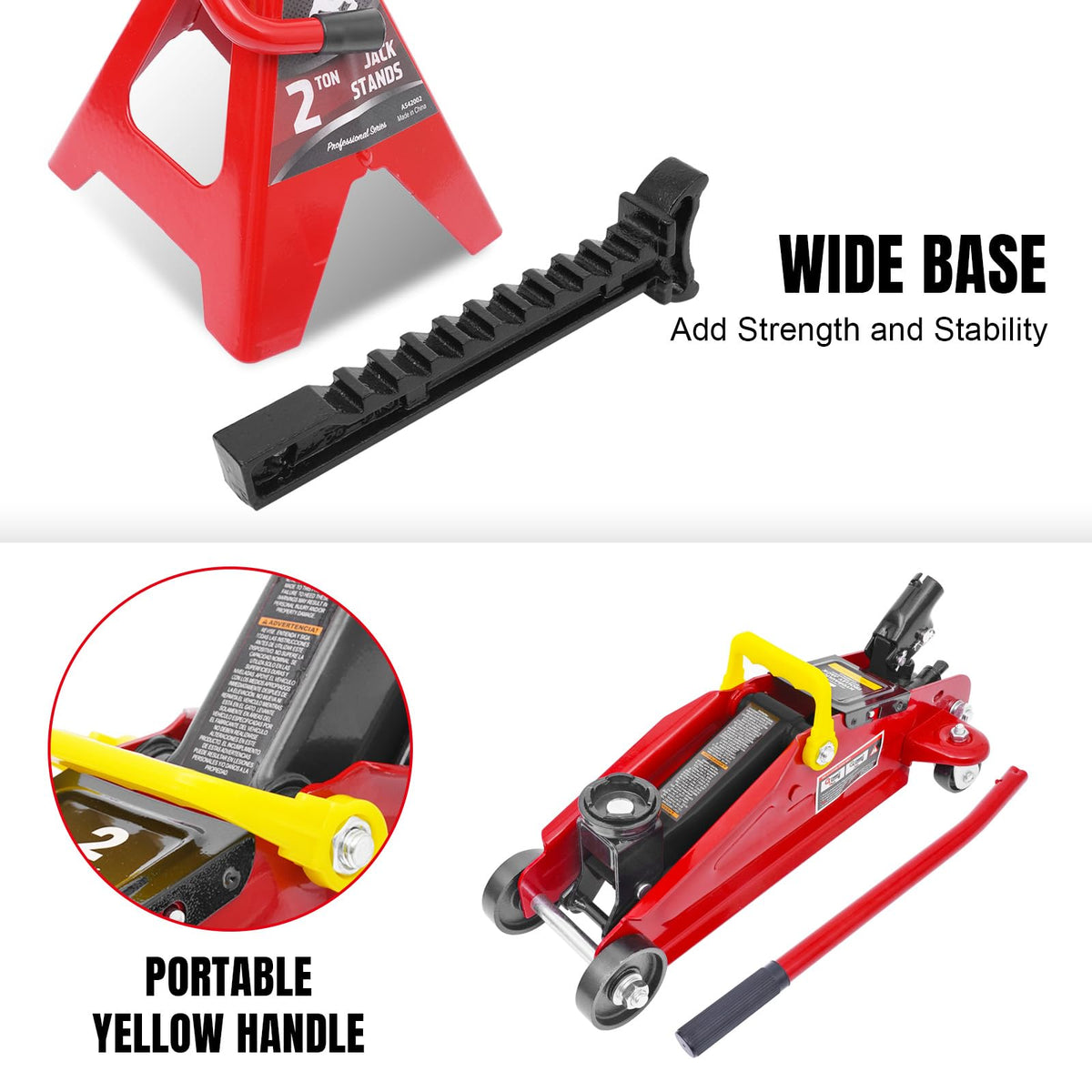 Jack Boss 3 Ton Hydraulic Floor Jack, 6000 LBS Capacity Car Jack, Lifting Range 5.8"-21" Portable Service Lift Jack for Cars, SUVs, Trucks, Blue