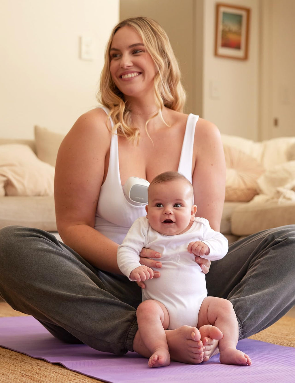 Momcozy M5 Lite Hands-Free Wearable Breast Pump, DoubleFit Flange for Baby-Like Comfort, 3 Modes & 9 Suction Levels, No Flange Insert or Hard Carry Case, 24mm, 2-Pack, Cozy Red
