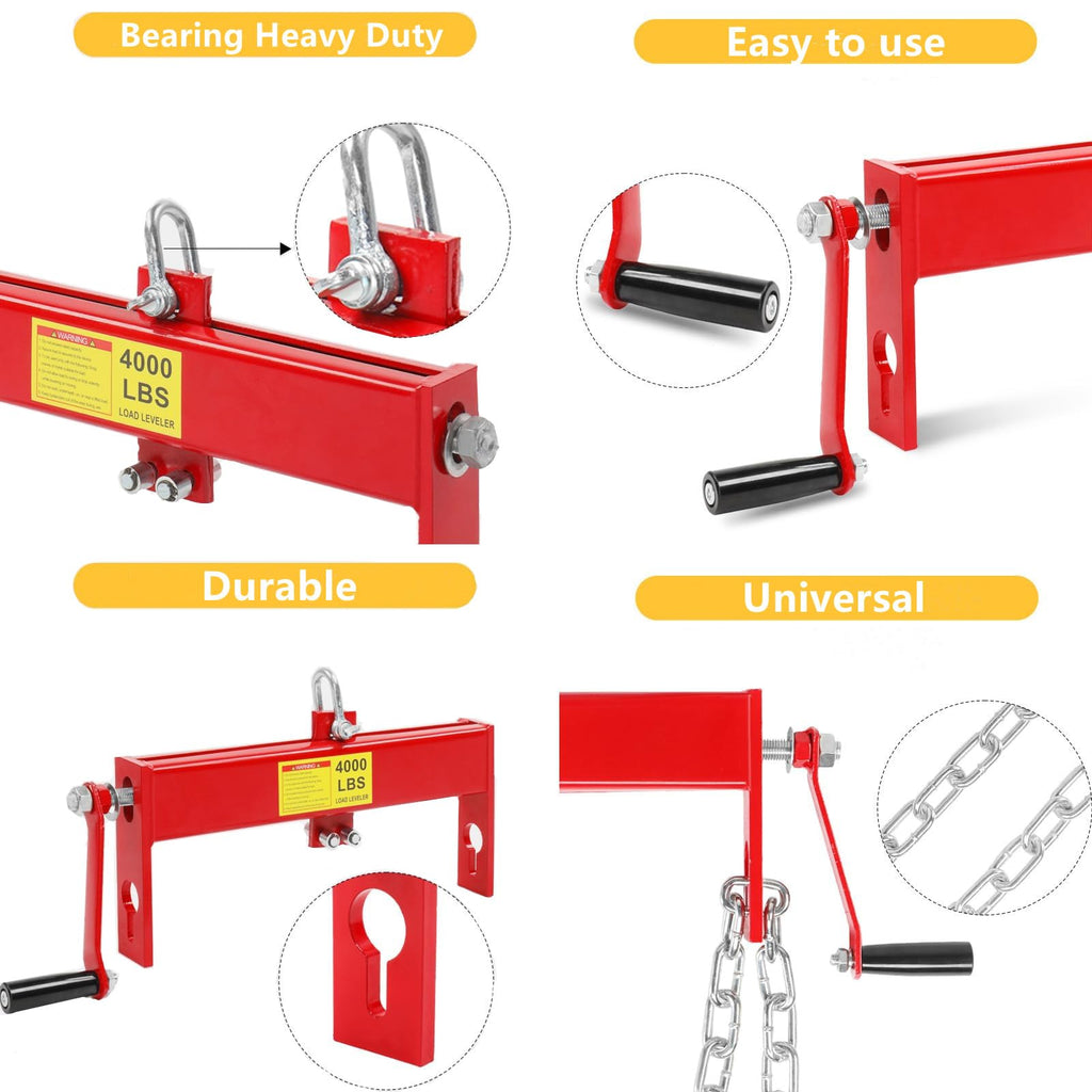 2 Ton Hydraulic Engine Hoist Crane, 4400LBS Folding Cherry Picker