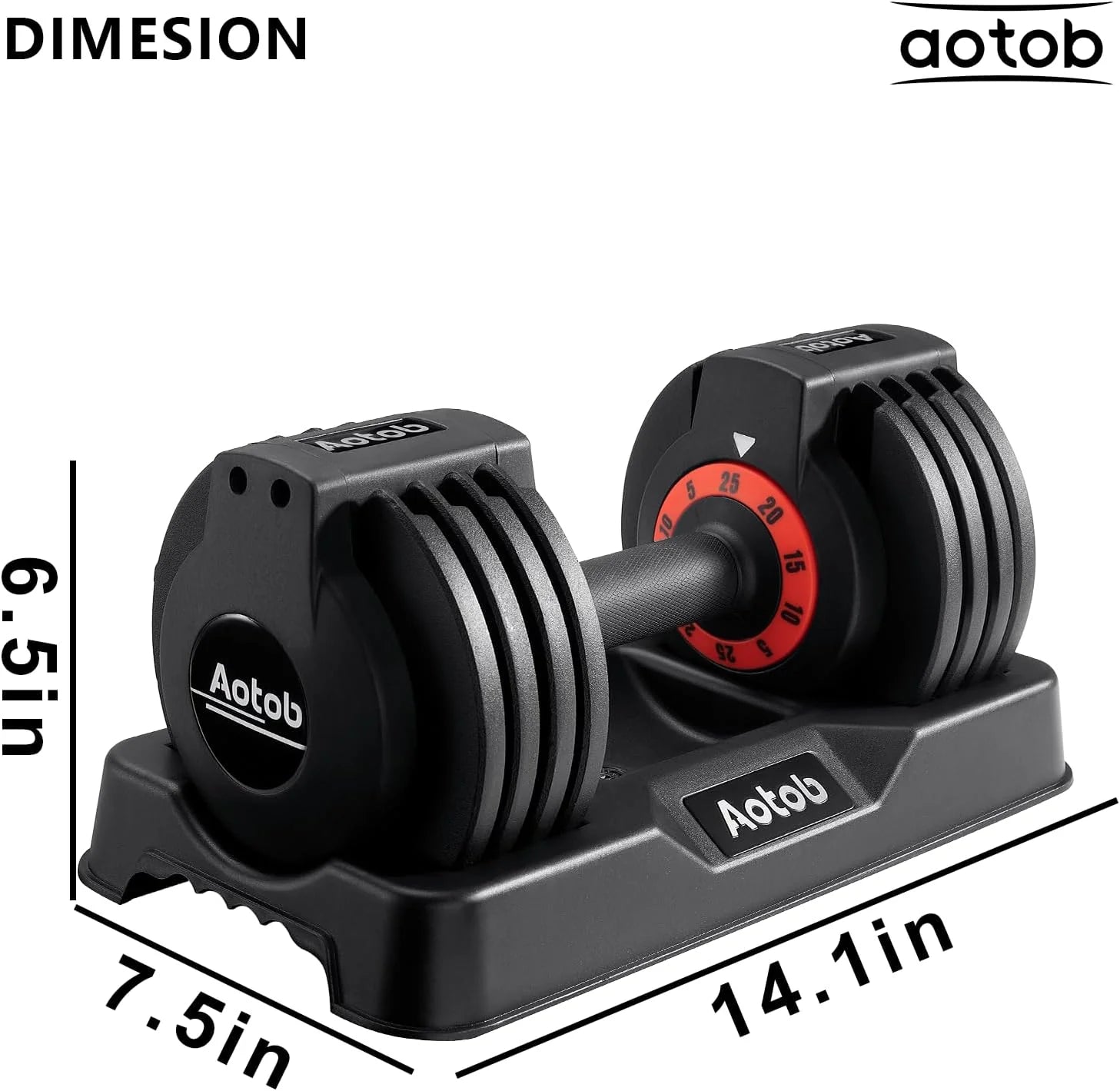 AOTOB Zestaw hantli 25/24.9 kg, antypoślizgowy uchwyt obrotowy, regulowany dla mężczyzn i kobiet, para do ćwiczeń domowej siłowni