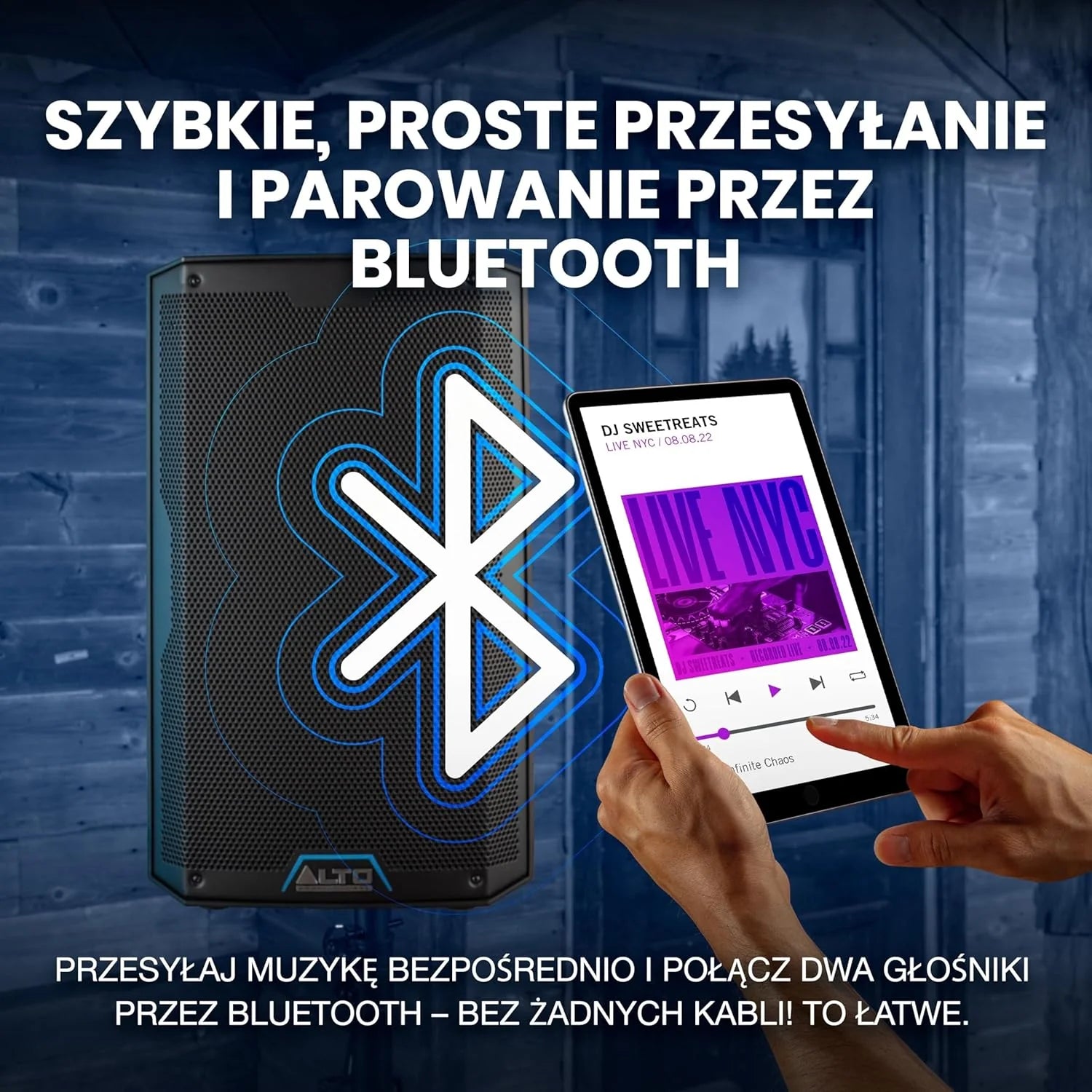ALTO TS410 Aktywny Głośnik PA 2000W 10 z 3-Kanałowym Mikserem, Bluetooth, Bezprzewodowym Podłączaniem Głośników, DSP i Aplikacją