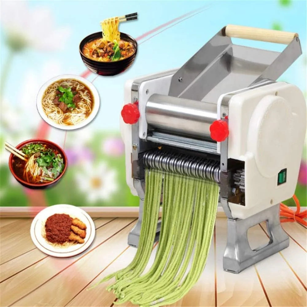 Maszyna do makaronu, maszyna do makaronu 180 W elektryczna maszyna do makaronu, komercyjna elektryczna maszyna do robienia makaronu, idealna do spaghetti, lasagne lub pierogów, krajalnica do makaron