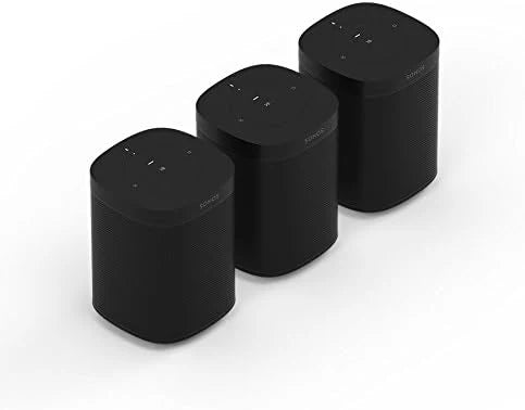 Sonos One Smart Zestaw głośników - głośniki multiroom WiFi, Alexa, Airplay, Streaming 4-Raum Set czarny