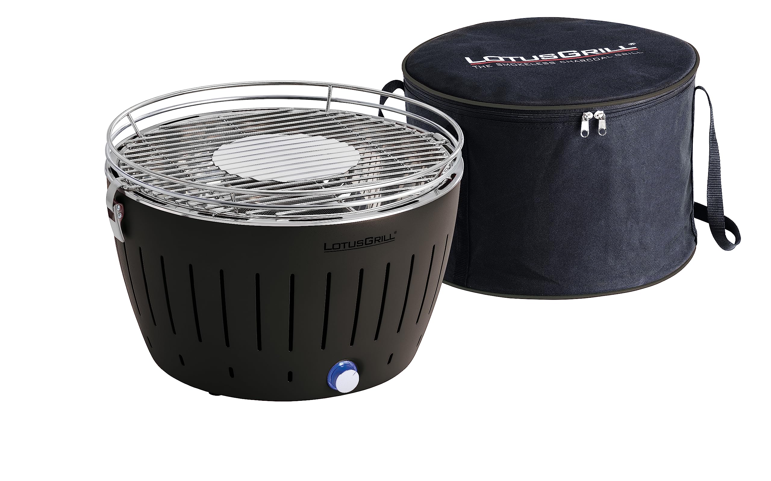 LotusGrill LG-AN-600 grill ogrodowy XXL, antracytowo-szary, średnica 57,6 cm, z zasilaczem