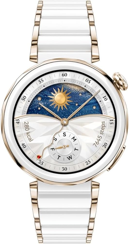 HUAWEI WATCH GT 5 Pro 42 mm Smartwatch, ostre krawędzie, profesjonalny zegarek sportowy, śledzenie stanu zdrowia, monitorowanie EKG, czas pracy baterii do 14 dni, GPS, połączenie Bluetooth, iOS i