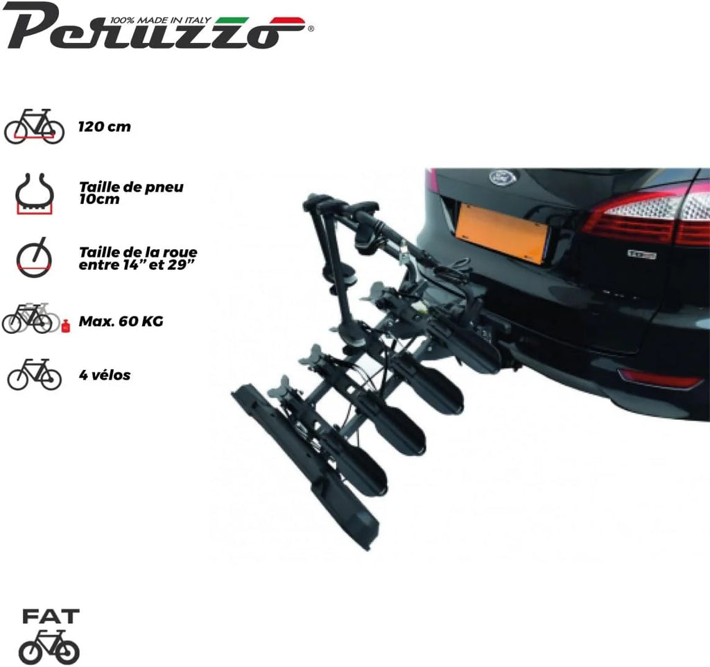 Peruzzo Unisex – dla dorosłych Pure Instinct bagażnik na sprzęgło, czarny, jeden rozmiar