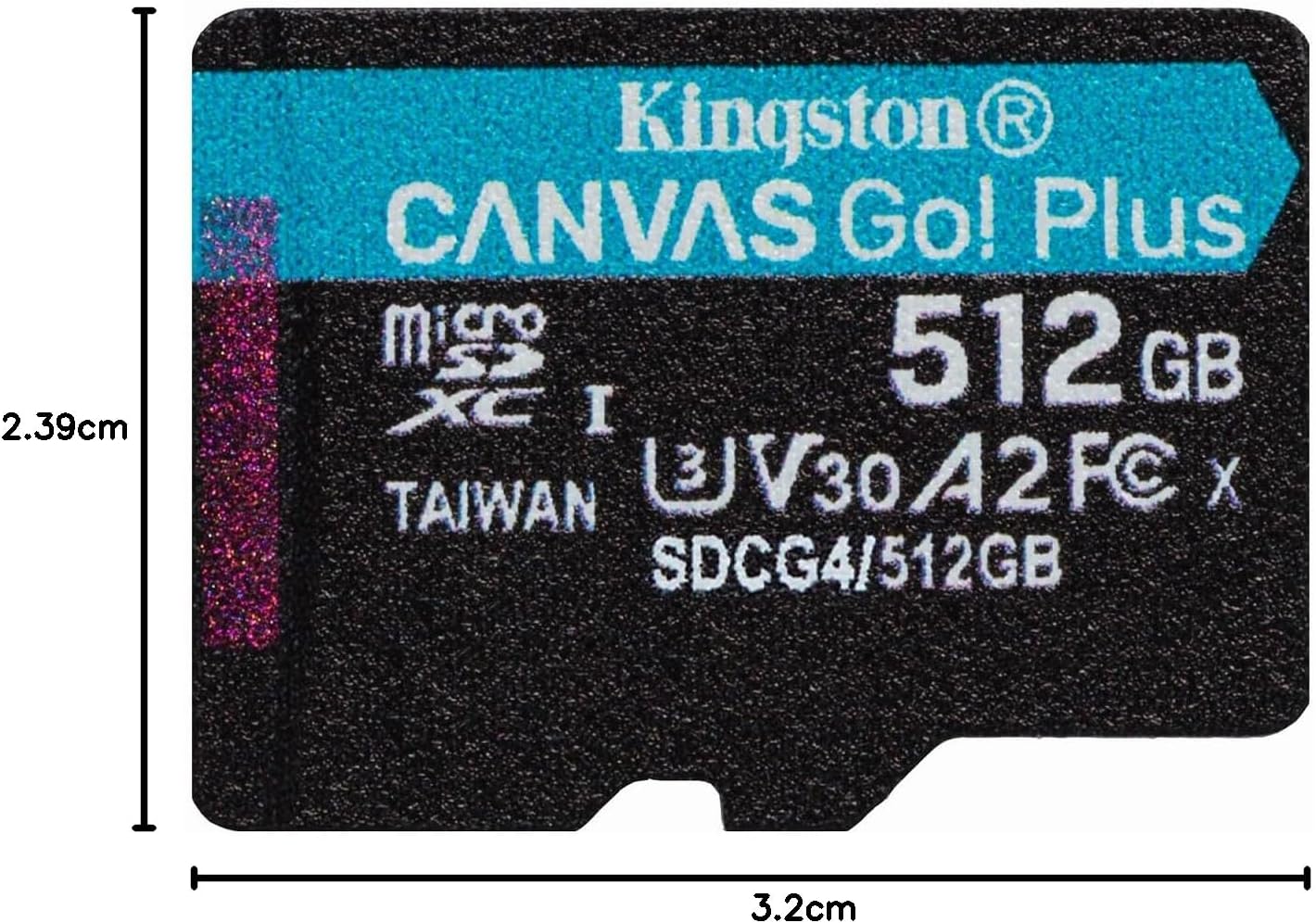 Kingston Canvas Go Plus karta pamięci microSDXC Gen4 200 MB/s A2 U3 V30 1 TB pojedyncze opakowanie bez karty ADP - SDCG4/1TBSP