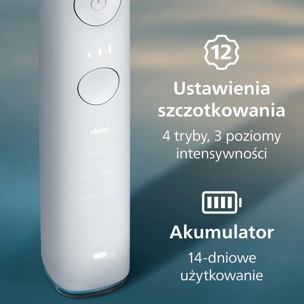 Szczoteczka elektryczna Philips Sonicare DiamondClean 9000, podwójne opakowanie, szczoteczka soniczna z aplikacją, czujnik nacisku, szklanka do ładowania, kolor czarny i Rosegold, model HX9914/61