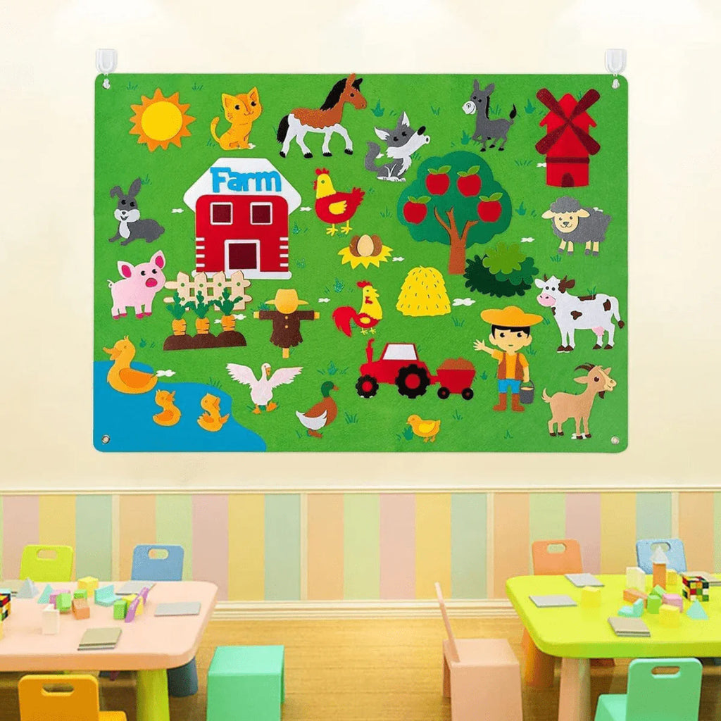 Storyboard Set for Kids, Farm-Themed DIY Reusable Board Activity