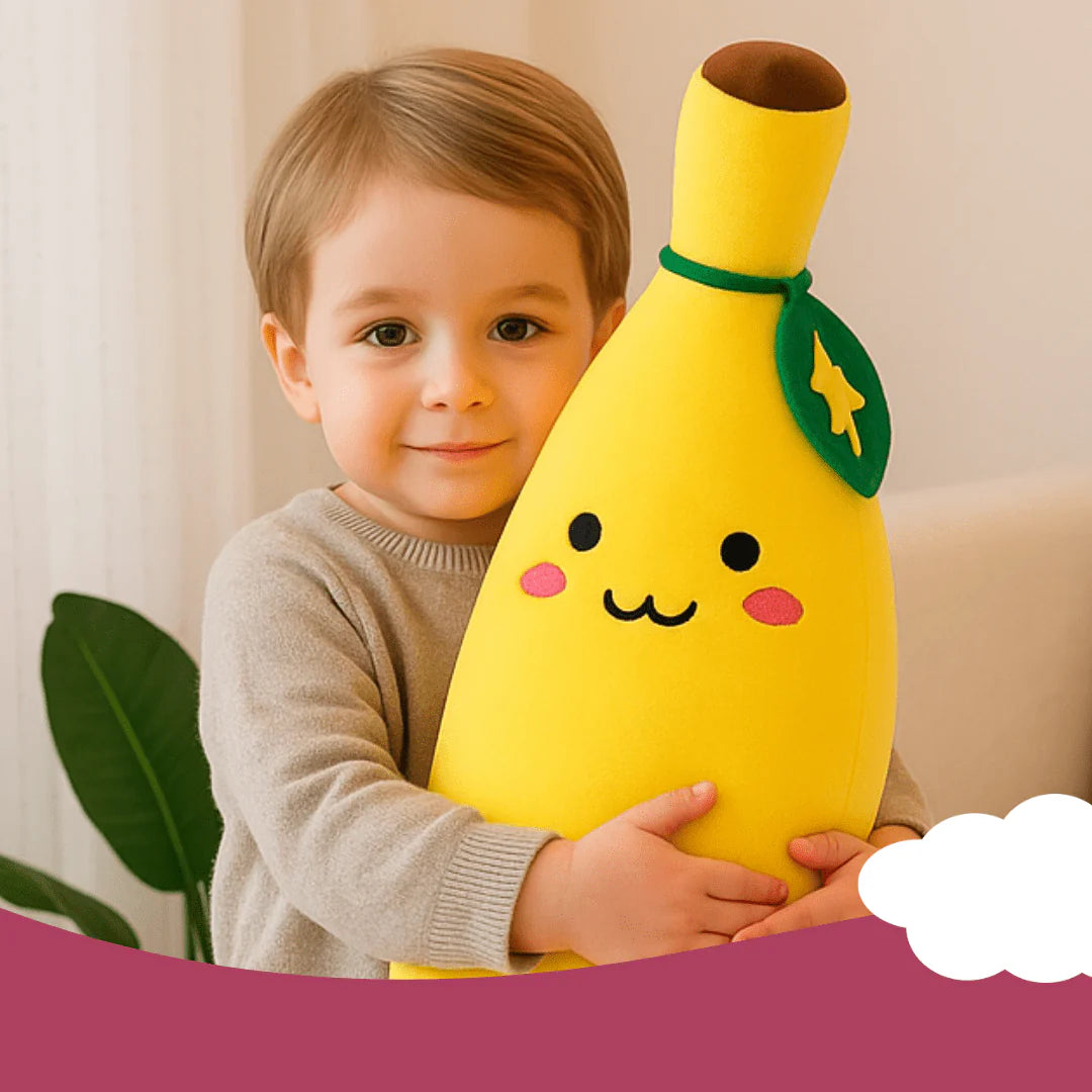 Happy Banana Plush Pillow – 4 Sizes (13.8, 19.7, 27.6, 31.5 inches)