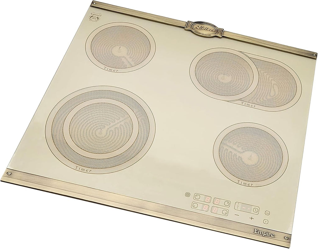Kaiser Empire KCT 6185 ElfEm · niezależna elektryczna płyta kuchenna High-Light 60 cm · płyta ze szkła ceramicznego 4 palniki · styl retro · sterowanie dotykowe · strefa dwuokręgowa i do pieczenia