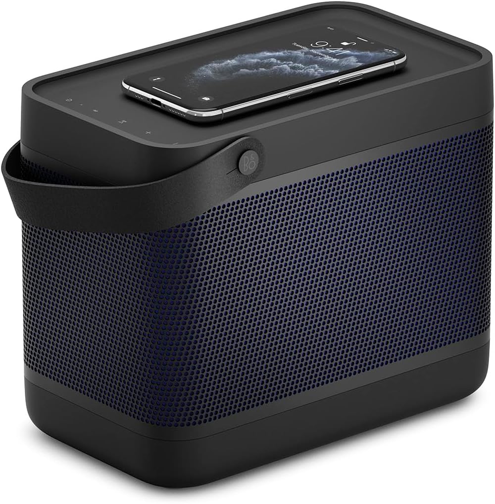 Bang & Olufsen Beolit 20 Przenośny głośnik z bluetooth, z ładowaniem bezprzewodowym, głośny dźwięk 360 stopni, głośnik do domu i na zewnątrz, ładowarka Qi do telefonu - Grey Mist