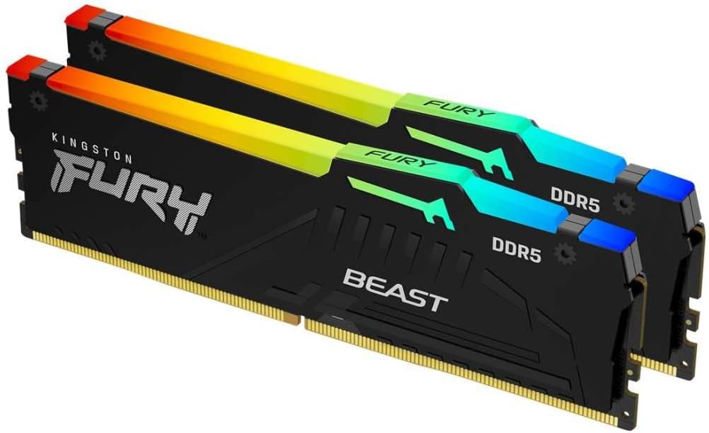 DDR5 64GB KIT 2x32GB PC 6000 Kingston FURY Beast RGB EX KF560C36BBEAK2-64