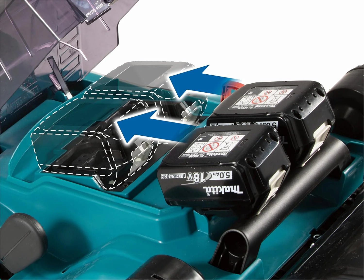 Makita Twin Kosiarka, Wielokolorowy, 950 m²