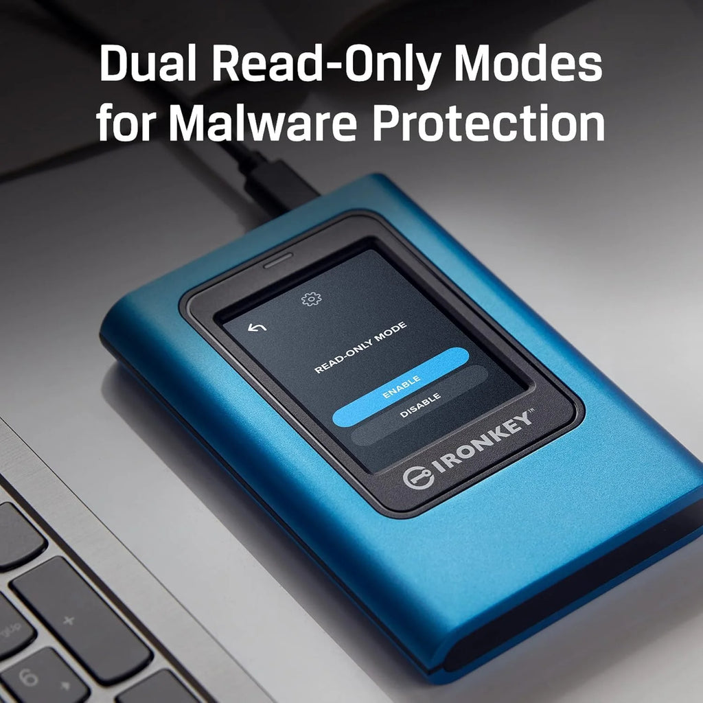 Kingston IronKey Vault Privacy 80 – zewnętrzny dysk SSD, certyfikat FIPS 197 i szyfrowany 256-bitowy XTS-AES – odczyt do 250 MB/s, zapis 250 MB/s – IKVP80ES/960G
