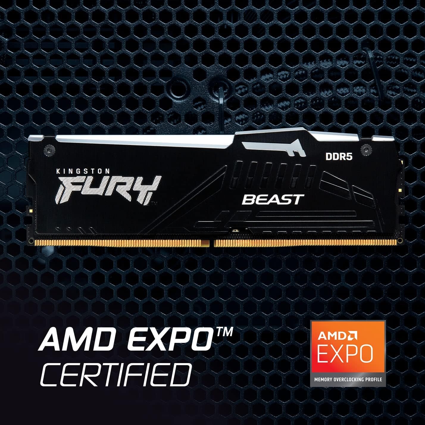 Kingston FURY Beast Czarny RGB XMP 64GB 6000MT/s DDR5 CL40 DIMM Pamięć gracza dla komputerów stacjonarnych Zestaw 4 - KF560C40BBAK4-64