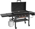 Iron-Forged 36 Omnivore Griddle – Premium Powder-Coated Steel with Reinforced Hood, Black Finish