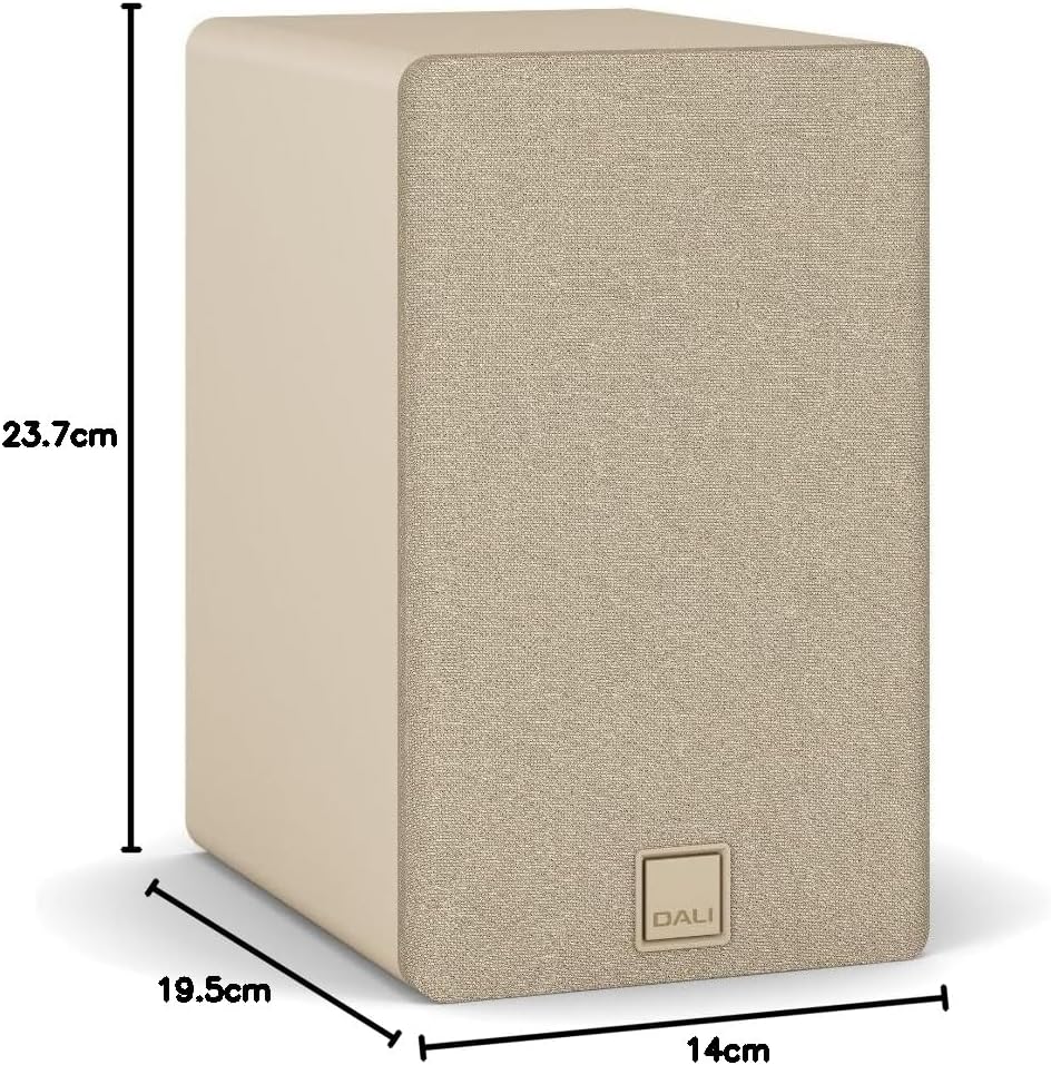 DALI KUPID Kompaktowe pasywne głośniki półkowe klasy premium, 2-drożna konstrukcja z głośnikiem niskotonowym 11.4 cm i głośnikiem wysokotonowym 2.5 cm, w zestawie uchwyt ścienny (para), ciemny orzech