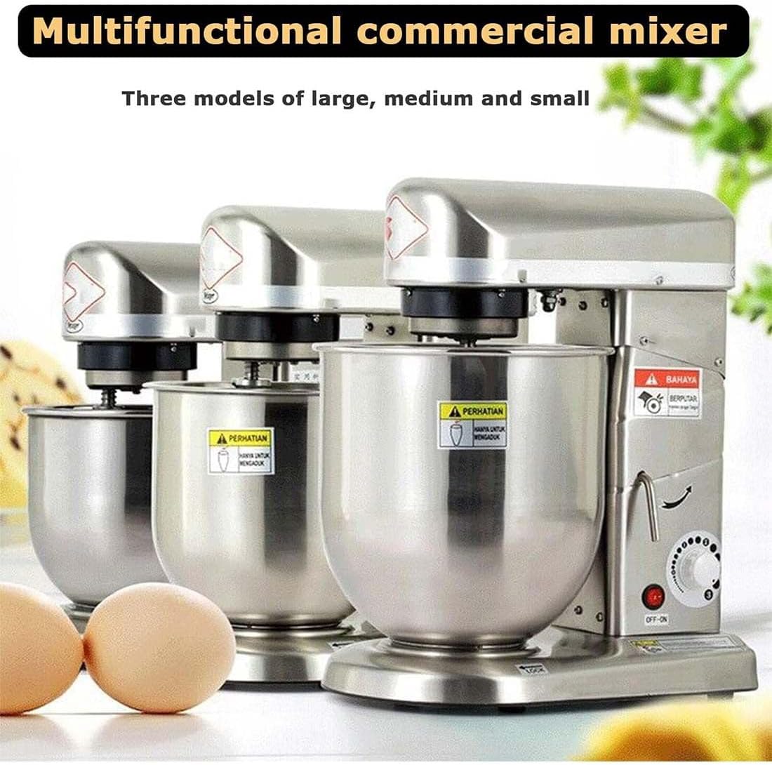 Commercial Food Mixer, 3 Speeds Food Stand Mikser, Kitchen Heavy Duty Mikser Mikser Z Miską Ze Stali Nierdzewnej Stojak Na Bakery Pizzeria Restaurant,5L