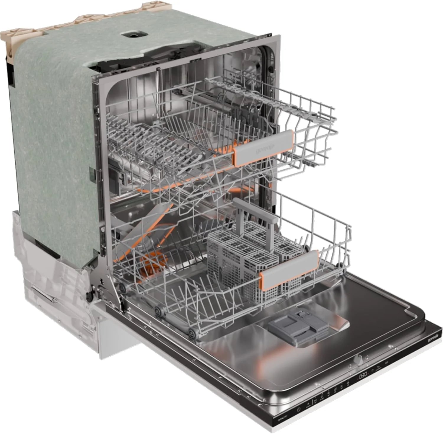 Gorenje GV642C65 zmywarka do naczyń/urządzenie do zabudowy z przodu nie wchodzi w zakres dostawy/Made in EU/60 szerokość/14 nakryć wymiarowych/6 programów/TotalDry/Total AquaStop/SpeedWash/XXL