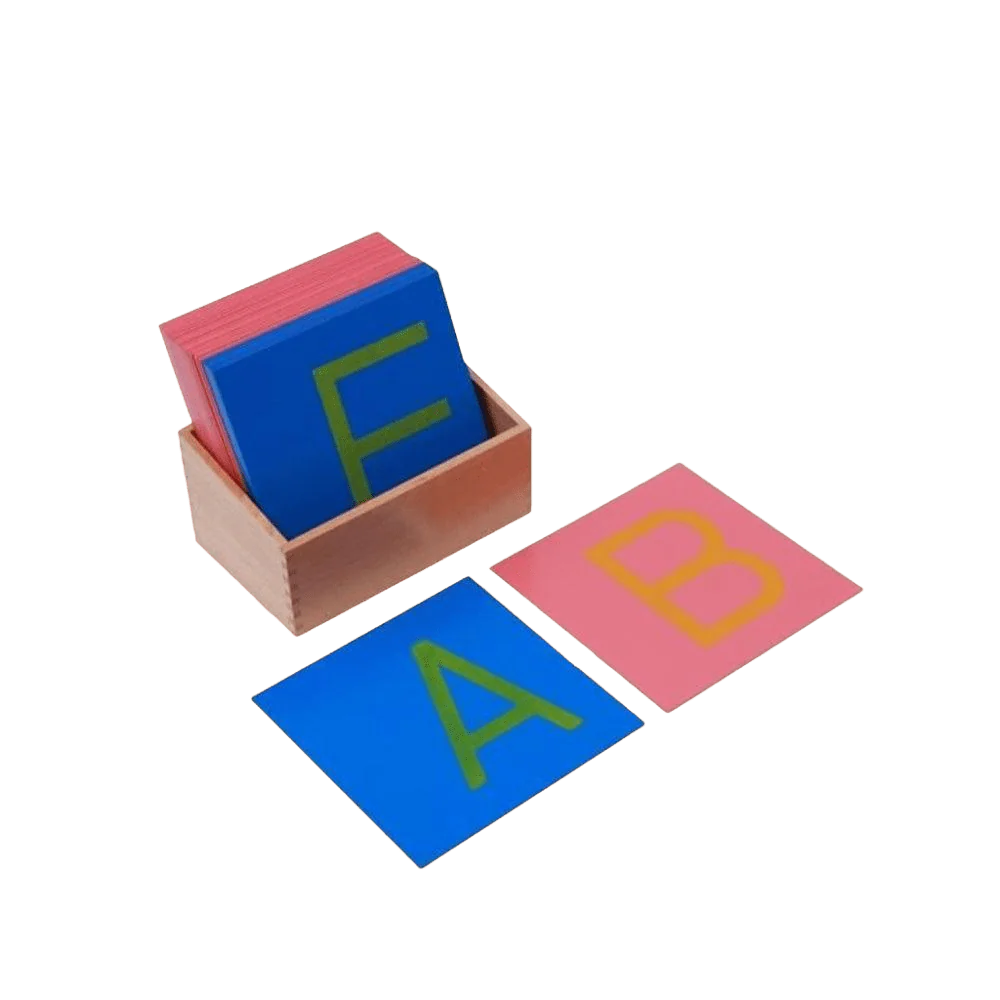 Uppercase Sandpaper Letters Set with Color-Coded Boards