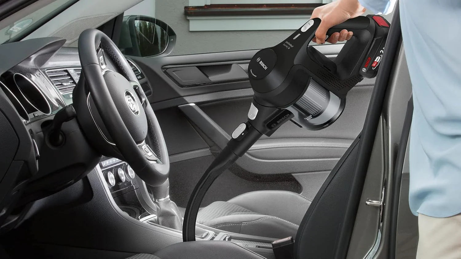 Bosch Akumulatorowy odkurzacz Unlimited seria 6 BKS6111P, bezprzewodowy odkurzacz ręczny, bezworkowy, lekki, higieniczny filtr, wysoka moc ssania, długi czas pracy, ssawka szczelinowa, wszystkie