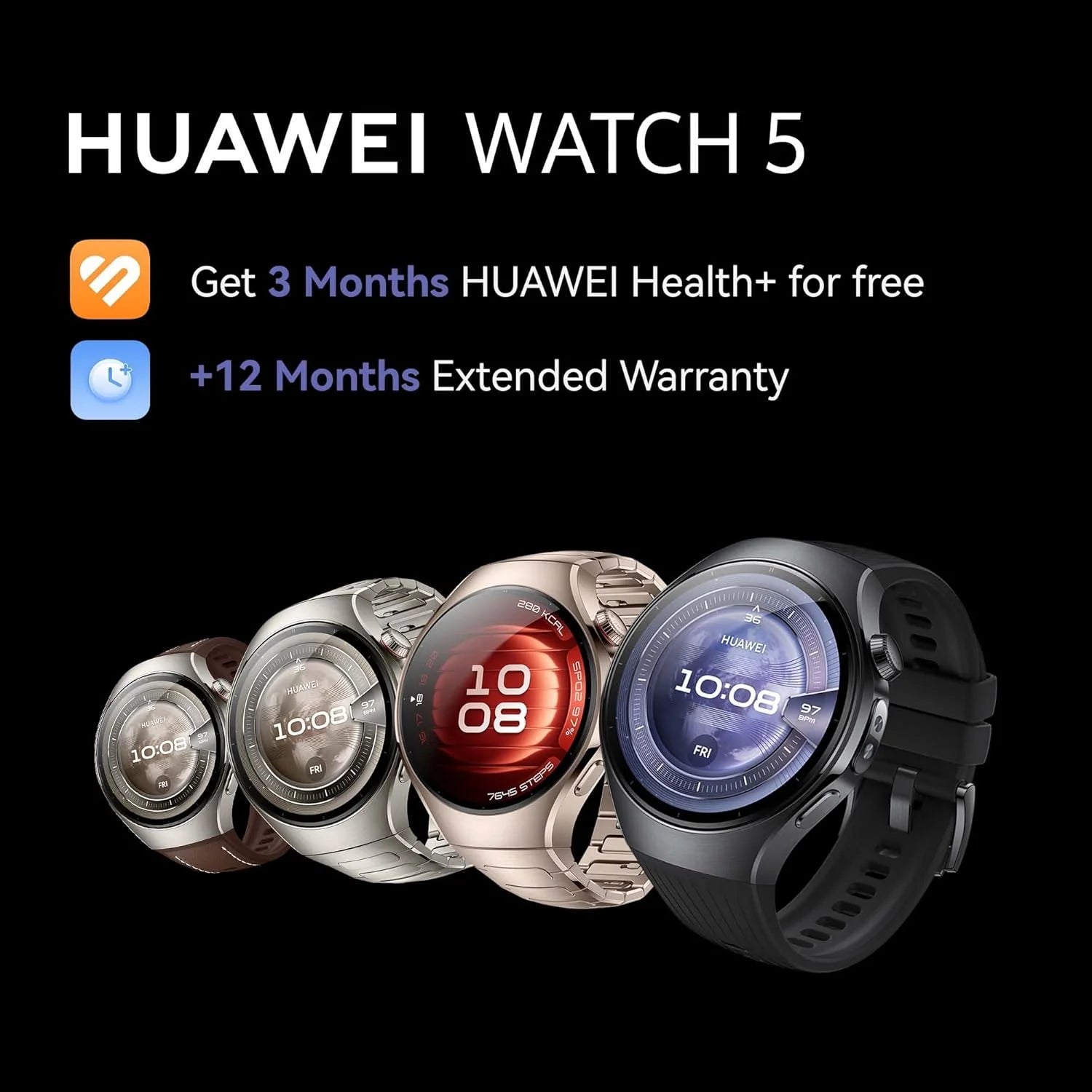 Huawei Watch 5 46mm Smartwatch Plata Rates-L29M