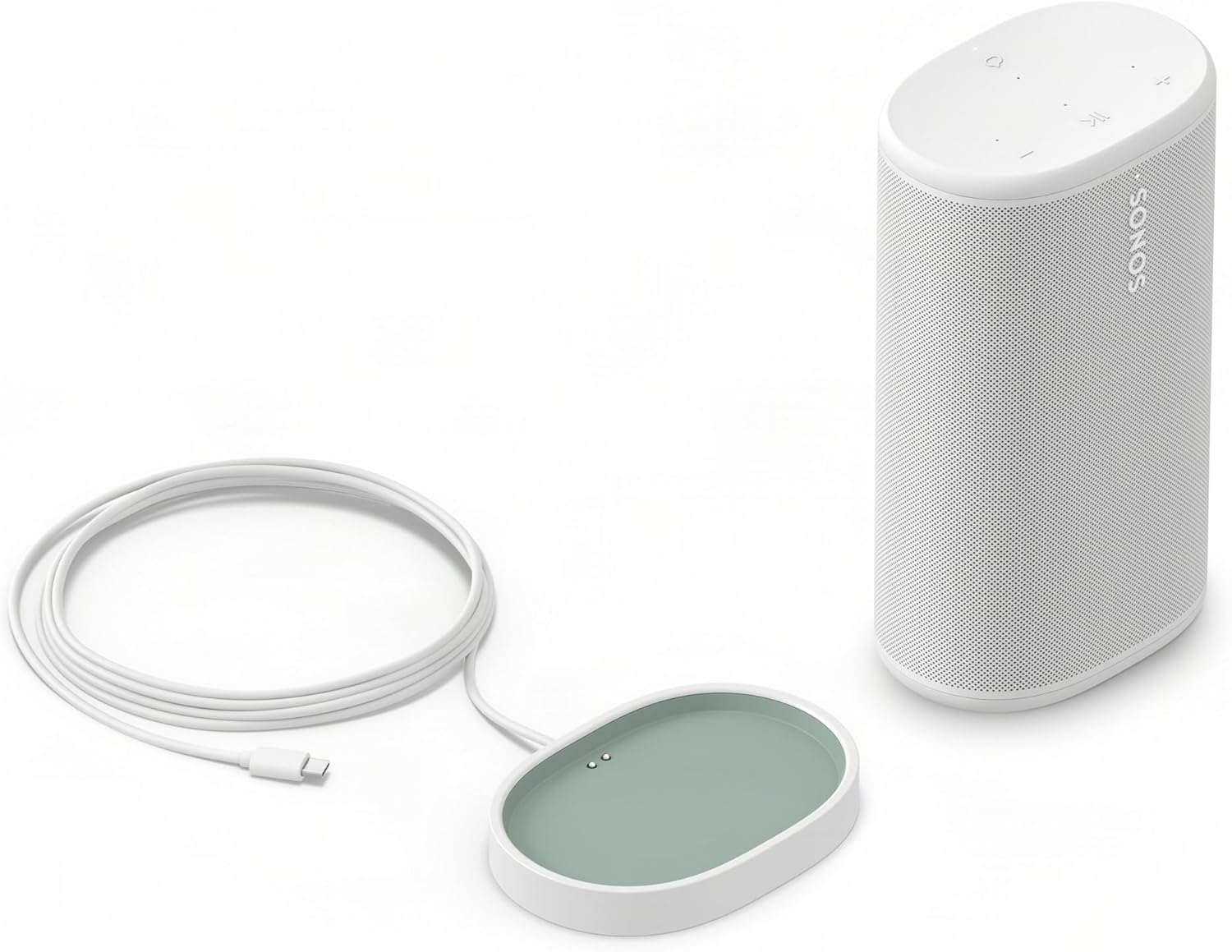 Sonos Play | Mocny, Przenośny i Gotowy na Wszystko, Zapewnia Dźwięk Stereo i Baterię, Która Wystarcza na Cały Dzień, Niezależnie od Tego, Gdzie Jesteś. (Biały)