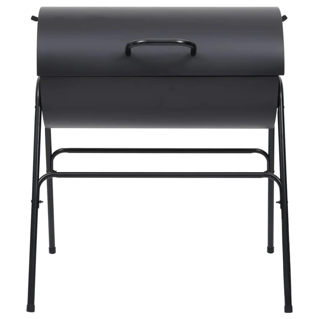 Grill 2026 z 2 czarnymi rusztami – przenośny grill stalowy o wymiarach 80x95x90 cm