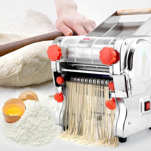 Elektryczna maszyna do makaronu ze stali nierdzewnej, 550 W/750 W komercyjna maszyna do makaronu, automatyczna maszyna do makaronu, do użytku domowego,RollerWidth16cm-KnifeWidth1.8mm