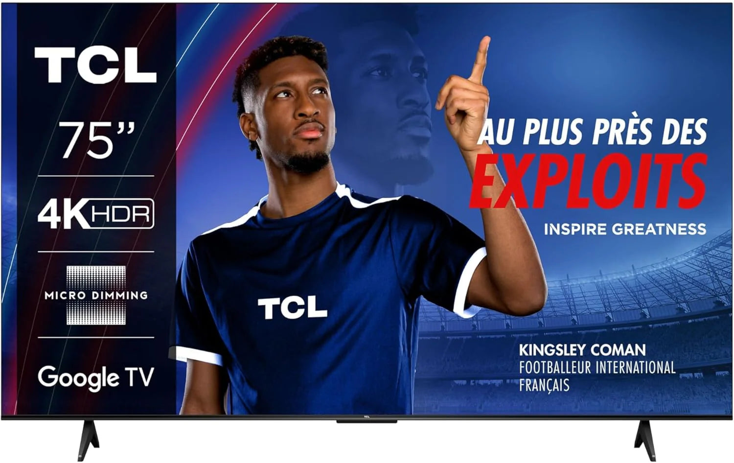 TCL Bezpośredni telewizor LED 50V6C 50 4K HDR Smart TV z Google TV (Dolby Audio, Motion Clarity, kompatybilny z Google Assistant & Alexa)