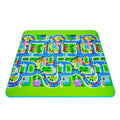 Foldable Car Play Mat for Kids with Cartoon City Map and Road System