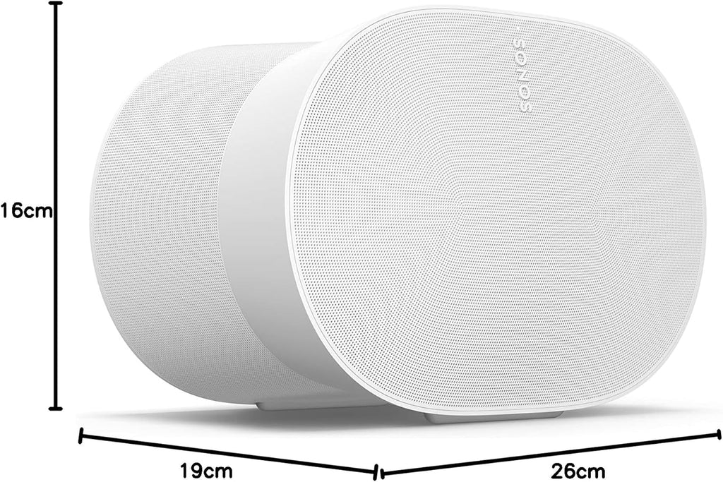 Sonos Era 300. Poczuj dźwięk dookoła. Dzięki dźwiękowi następnego poziomu, Era 300 nie tylko Cię otacza, ale umieszcza Cię w muzyce. (czarny)