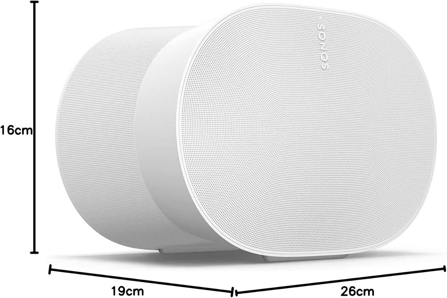 Sonos Era 300. Poczuj dźwięk dookoła. Dzięki dźwiękowi następnego poziomu, Era 300 nie tylko Cię otacza, ale umieszcza Cię w muzyce. (czarny)