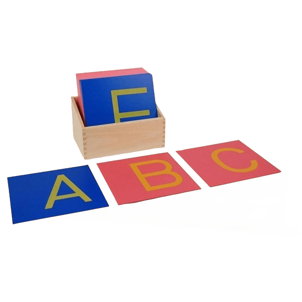 Uppercase Sandpaper Letters Set with Color-Coded Boards