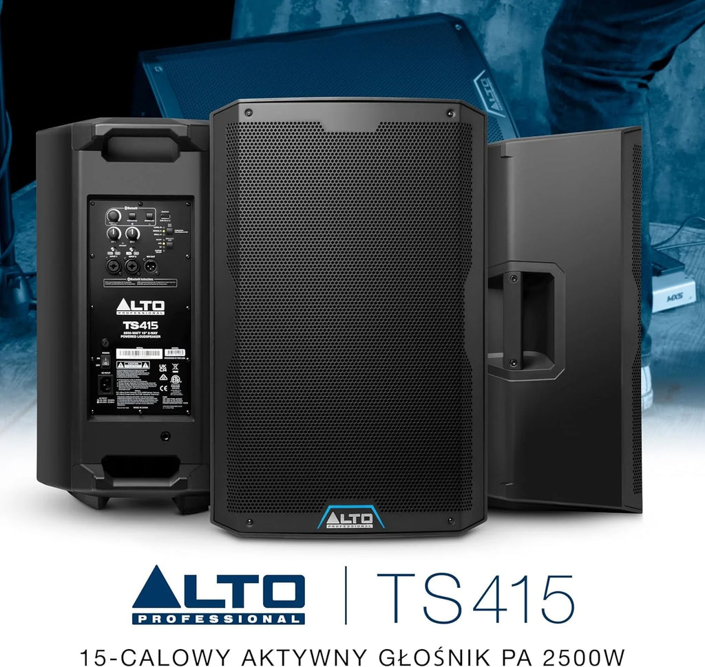 ALTO TS410 Aktywny Głośnik PA 2000W 10 z 3-Kanałowym Mikserem, Bluetooth, Bezprzewodowym Podłączaniem Głośników, DSP i Aplikacją