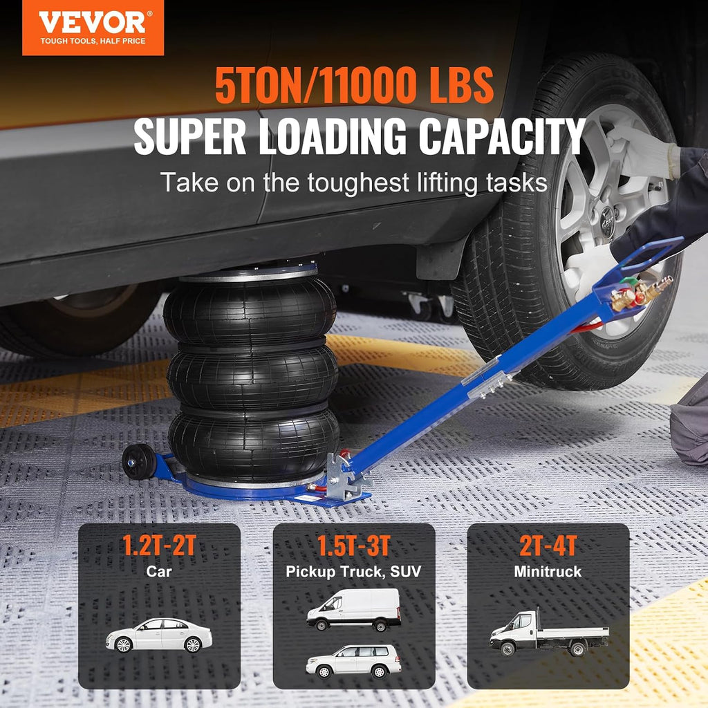 VEVOR Triple Bag Air Jack, 5 Ton/11000 lbs