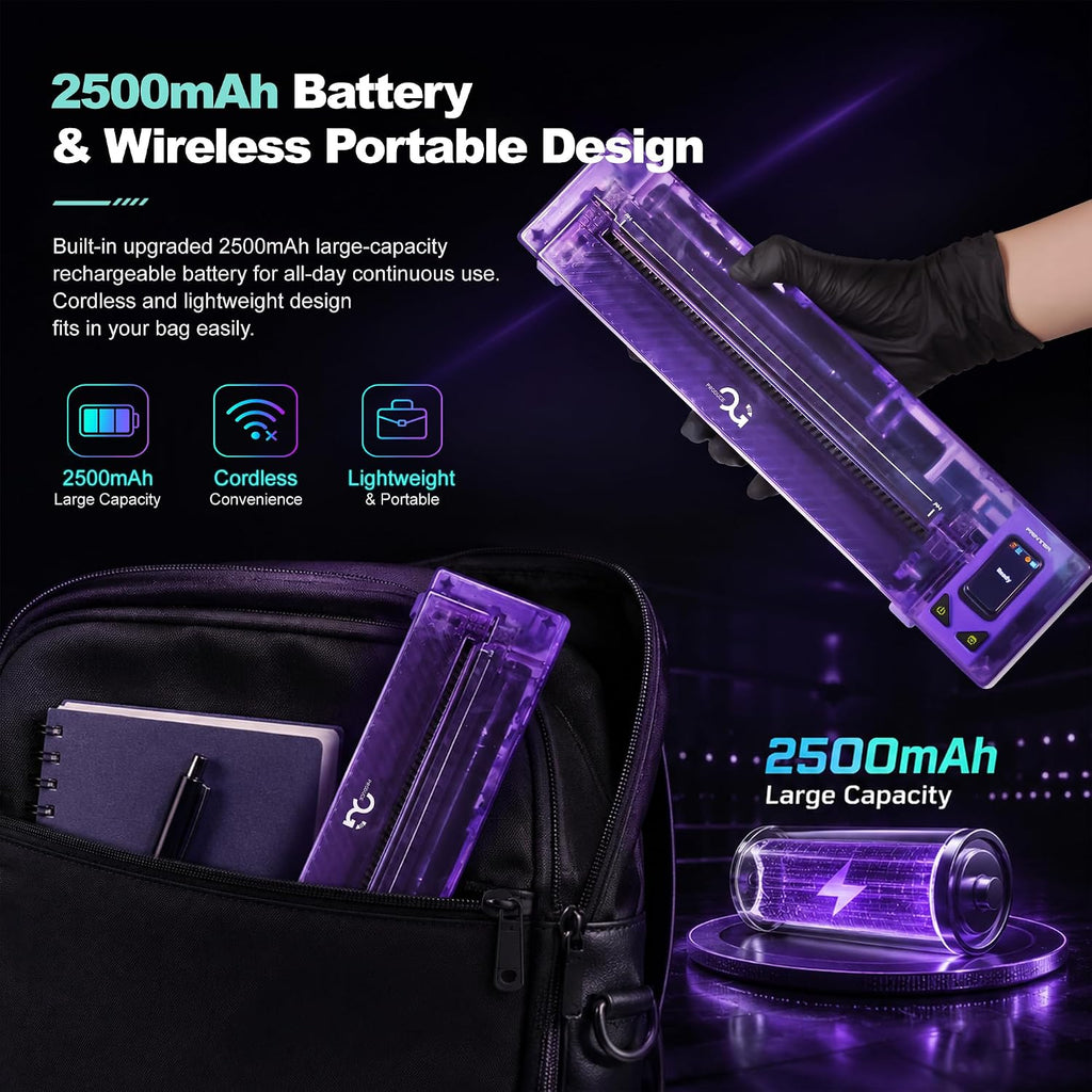 OG Wireless Tattoo Stencil Printer Transfer Tattoo Printer Supplyies Compatible with Android and iOS Smart Phones&Laptops